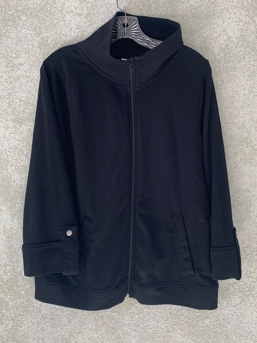 Bobbie Brooks Black Lightweight Zip Jacket